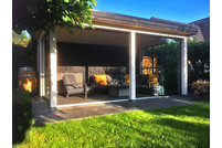 Tuinhuis met veranda plat dak 150 x 300 + 400cm Tuinhuis met veranda plat dak 150 x 300 + 400cm