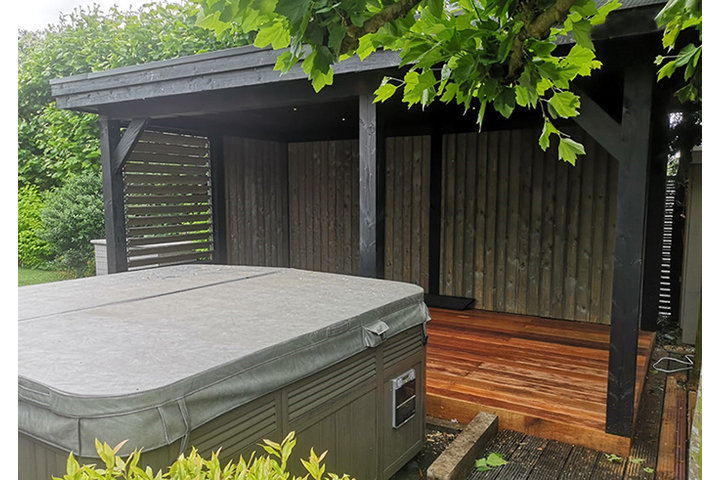 Houten veranda plat dak 500 x 350cm Houten veranda plat dak 500 x 350cm