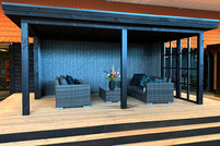 Houten veranda plat dak 500 x 350cm Houten veranda plat dak 500 x 350cm