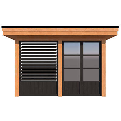 Half zijwand lamellen / half zijwand steellook