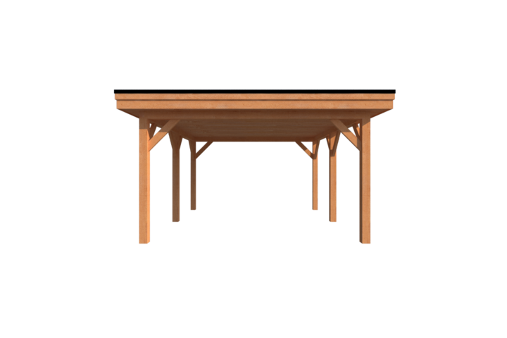 Houten carport plat dak 450 x 400cm Houten carport plat dak 450 x 400cm