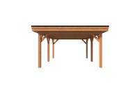 Houten carport plat dak 450 x 400cm Houten carport plat dak 450 x 400cm