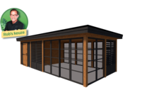 Tuinhuis met veranda 250 x 378 + 561cm Tuinhuis met veranda 250 x 378 + 561cm