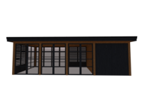 Tuinhuis met veranda 250 x 378 + 561cm Tuinhuis met veranda 250 x 378 + 561cm
