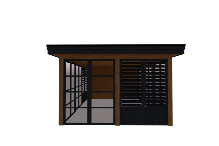 Tuinhuis met veranda 250 x 378 + 561cm Tuinhuis met veranda 250 x 378 + 561cm