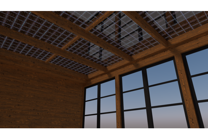 Tuinhuis met veranda 250 x 378 + 561cm met zonnepanelen