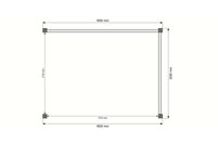 Houten veranda plat dak 400 x 300cm zonder overstek met zonnepanelen Houten veranda plat dak 400 x 300cm zonder overstek met zonnepanelen