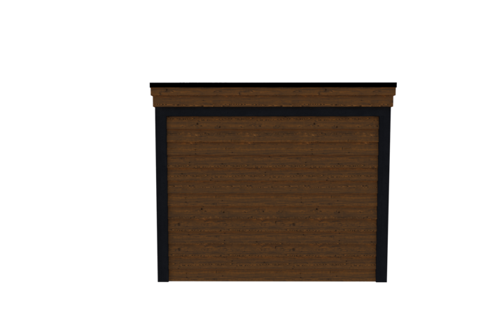 Houten veranda plat dak 400 x 300cm zonder overstek met zonnepanelen Houten veranda plat dak 400 x 300cm zonder overstek met zonnepanelen