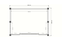 Buitenkamer veranda plat dak 350 x 250cm met zonnepanelen Buitenkamer veranda plat dak 350 x 250cm met zonnepanelen