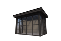 Buitenkamer veranda plat dak 350 x 250cm met zonnepanelen Buitenkamer veranda plat dak 350 x 250cm met zonnepanelen