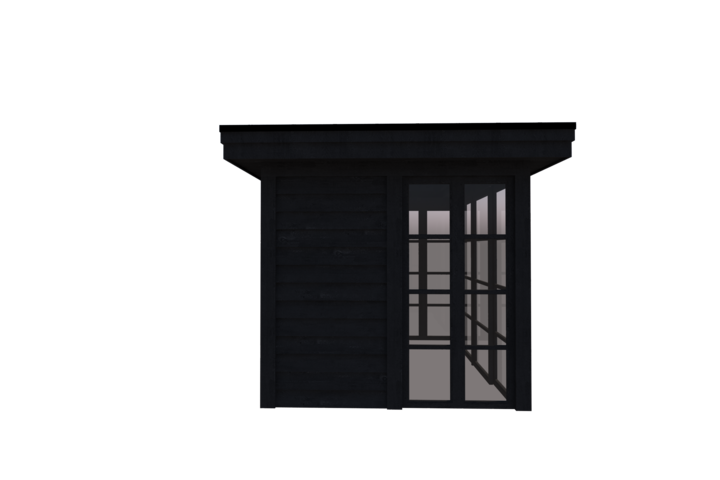 Buitenkamer veranda plat dak 350 x 250cm met zonnepanelen Buitenkamer veranda plat dak 350 x 250cm met zonnepanelen