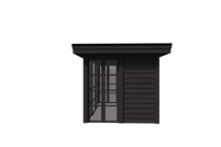 Buitenkamer veranda plat dak 350 x 250cm met zonnepanelen Buitenkamer veranda plat dak 350 x 250cm met zonnepanelen