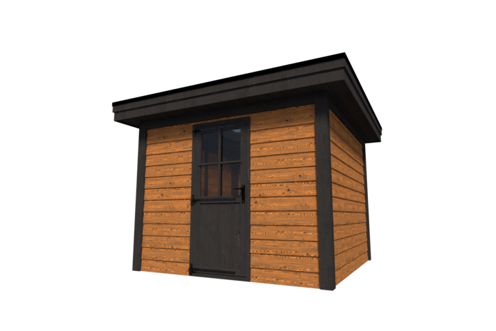 Tuinhuis plat dak 300 x 300cm met zonnepanelen