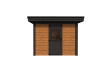 Tuinhuis plat dak 300 x 300cm met zonnepanelen