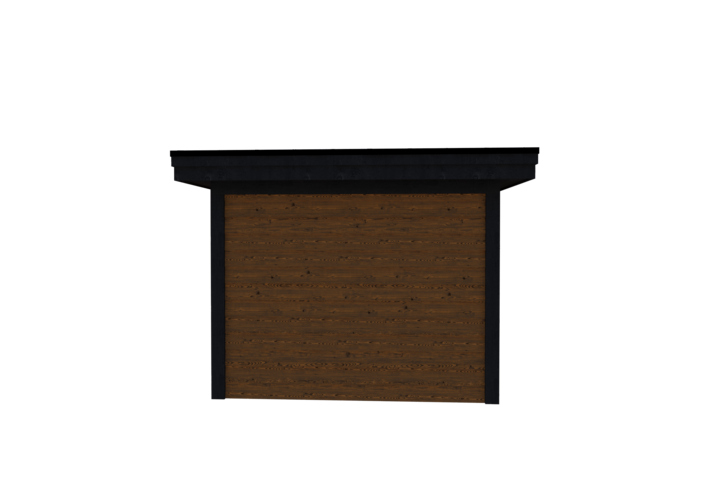 Tuinhuis plat dak 300 x 300cm met zonnepanelen