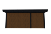 Tuinhuis met veranda plat dak 200 x 300 + 350cm met zonnepanelen