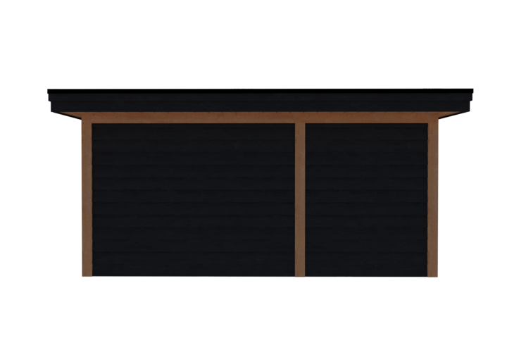 Tuinhuis met veranda plat dak 200 x 300 + 300cm met zonnepanelen Tuinhuis met veranda plat dak 200 x 300 + 300cm met zonnepanelen