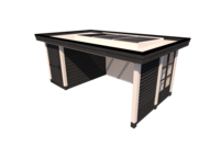 Tuinhuis met veranda plat dak 150 x 300 + 400cm met zonnepanelen