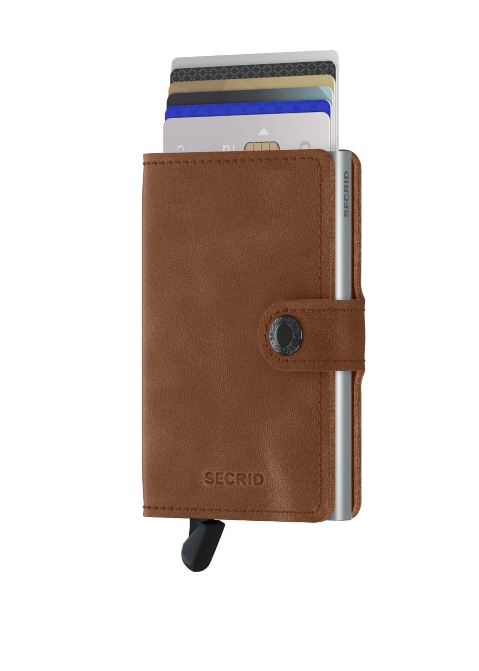 SECRID MINIWALLET VINTAGE COGNAC-SILVER