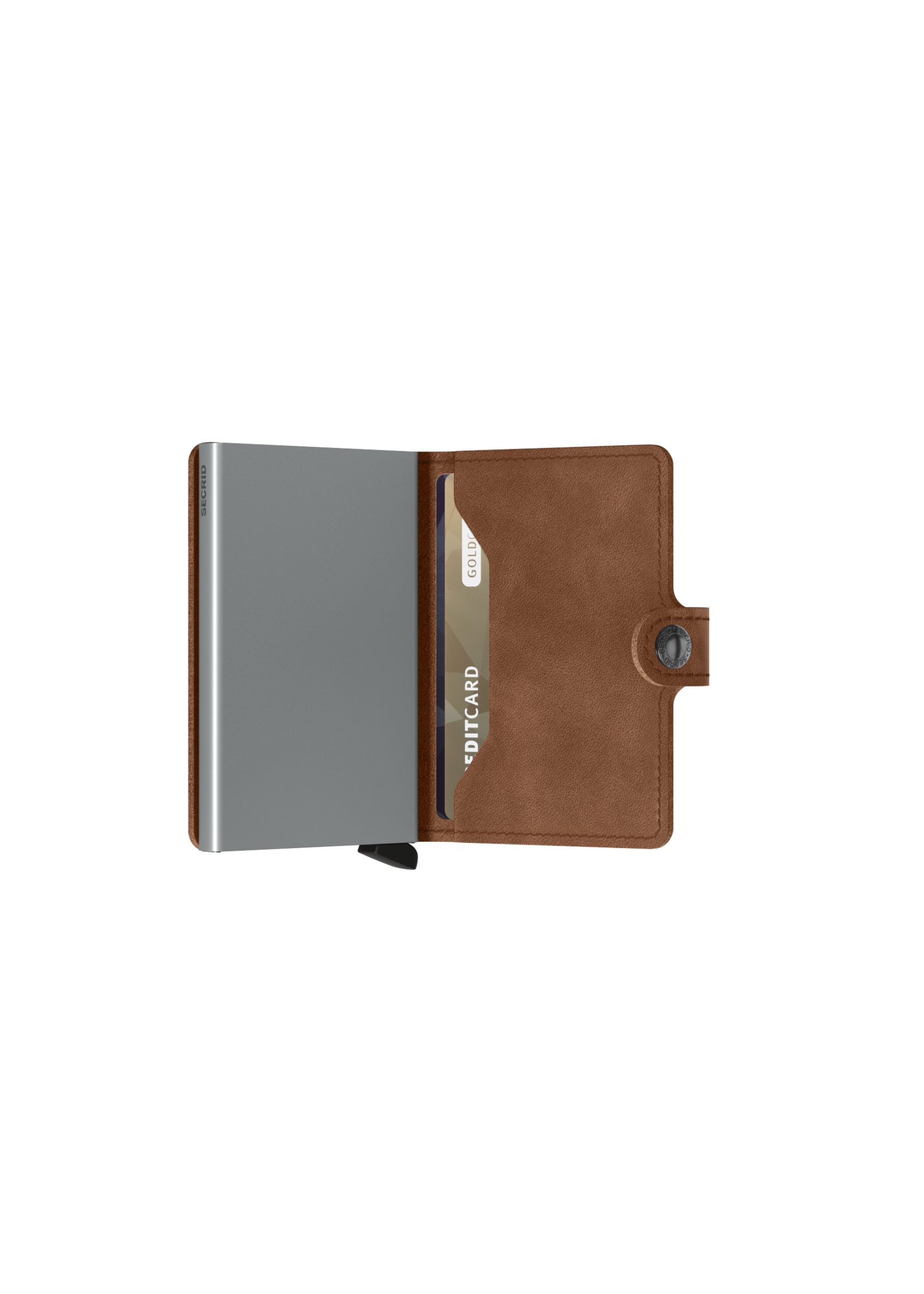 SECRID MINIWALLET VINTAGE COGNAC-SILVER