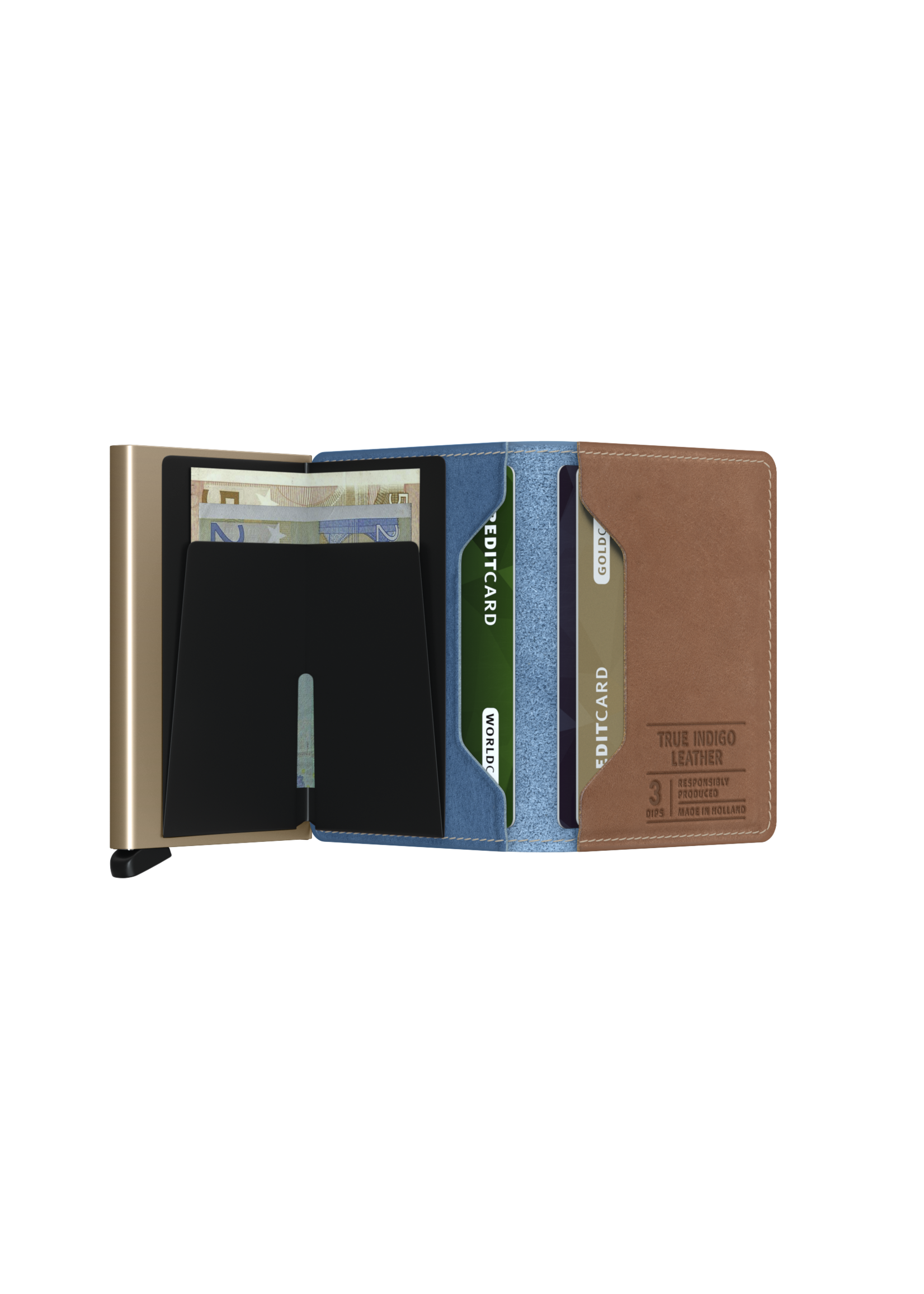 SECRID SLIMWALLET INDIGO 3-SAND