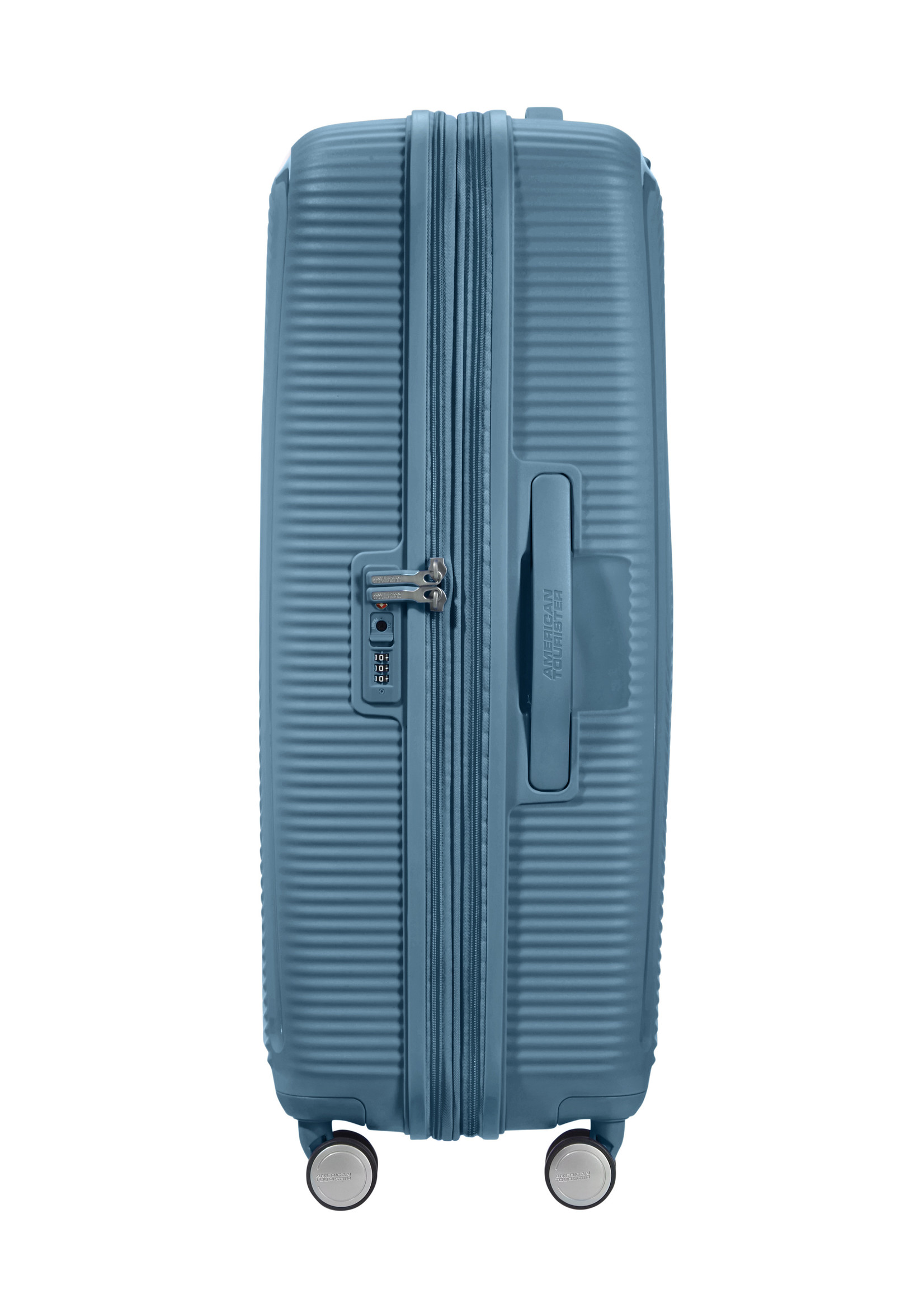 AMERICAN TOURISTER SOUNDBOX SPINNER 77 EXP STONE BLUE