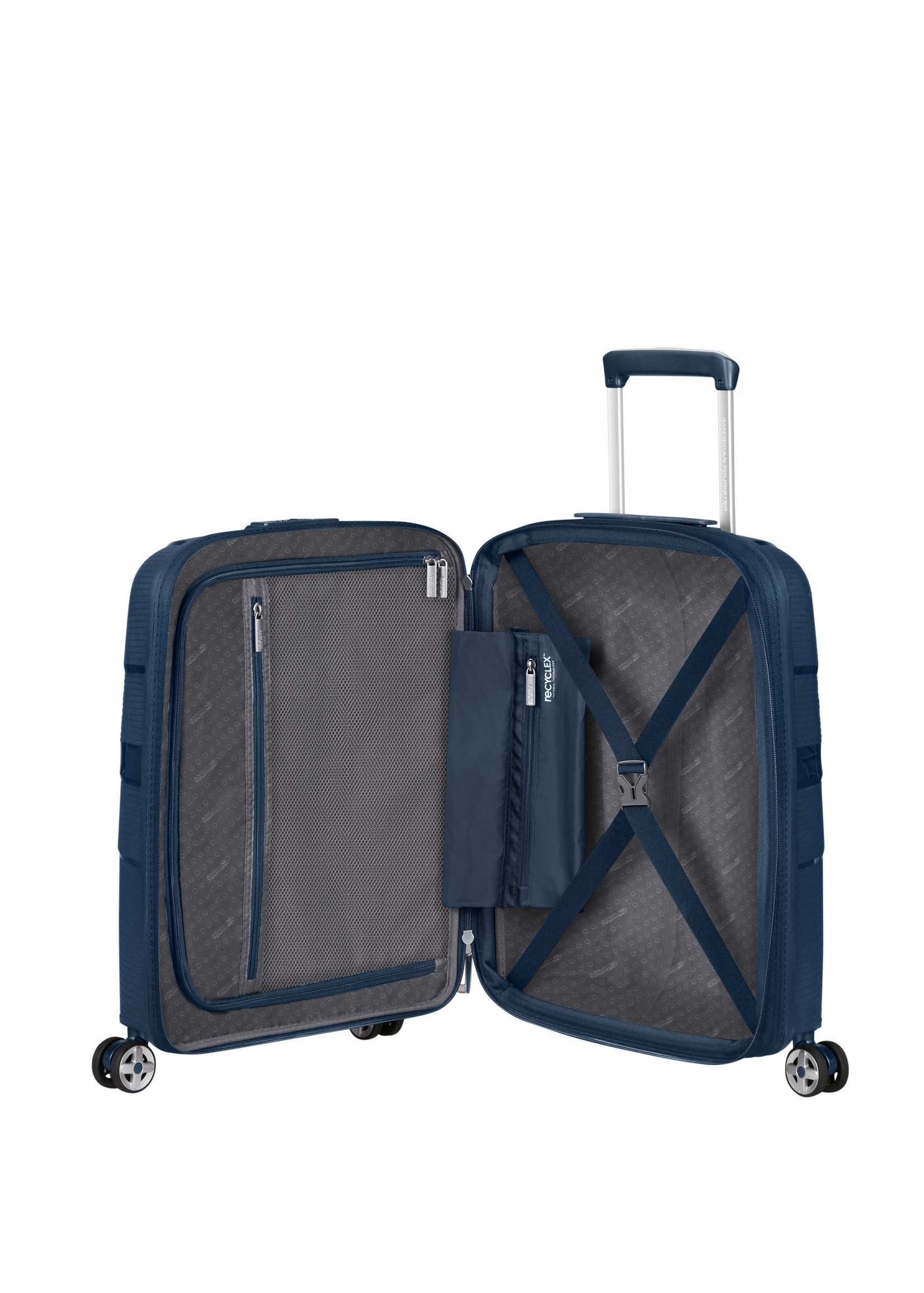 AMERICAN TOURISTER STARVIBE SPINNER 55 EXP NAVY