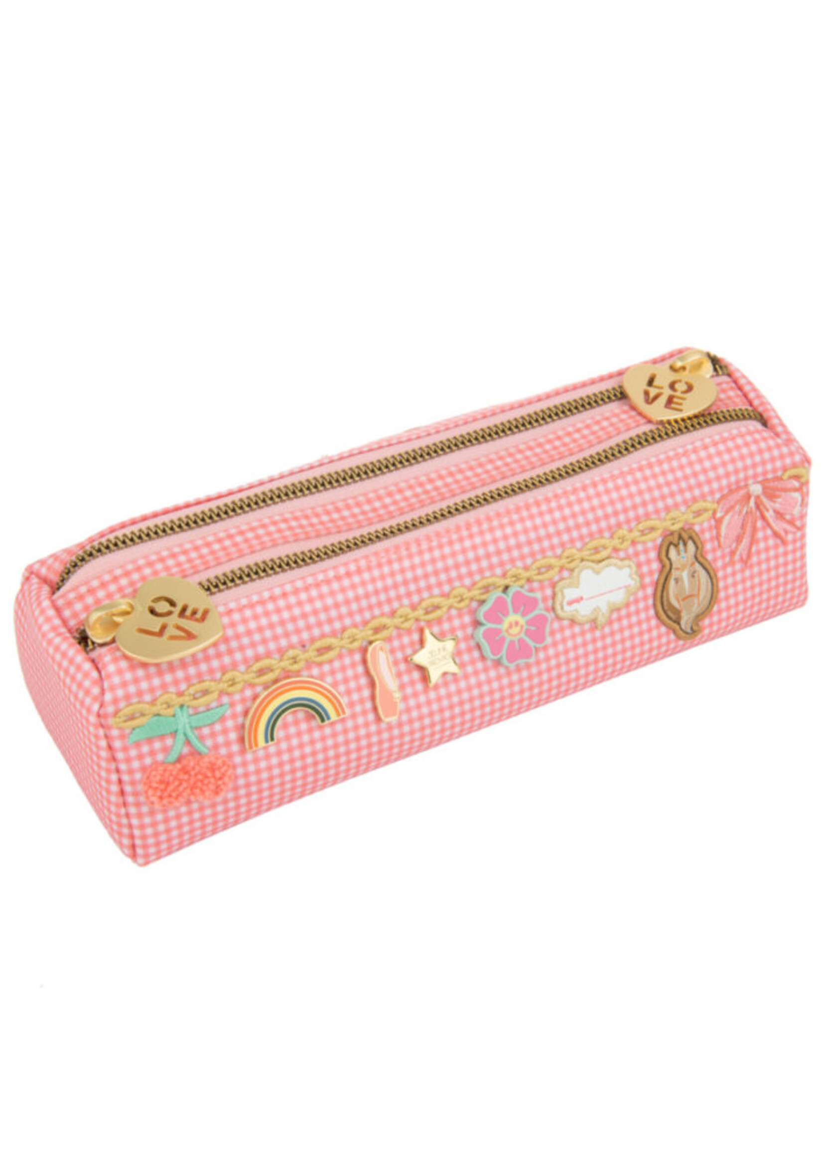 JEUNE PREMIER Pencil Case Double Vichy Love Pink