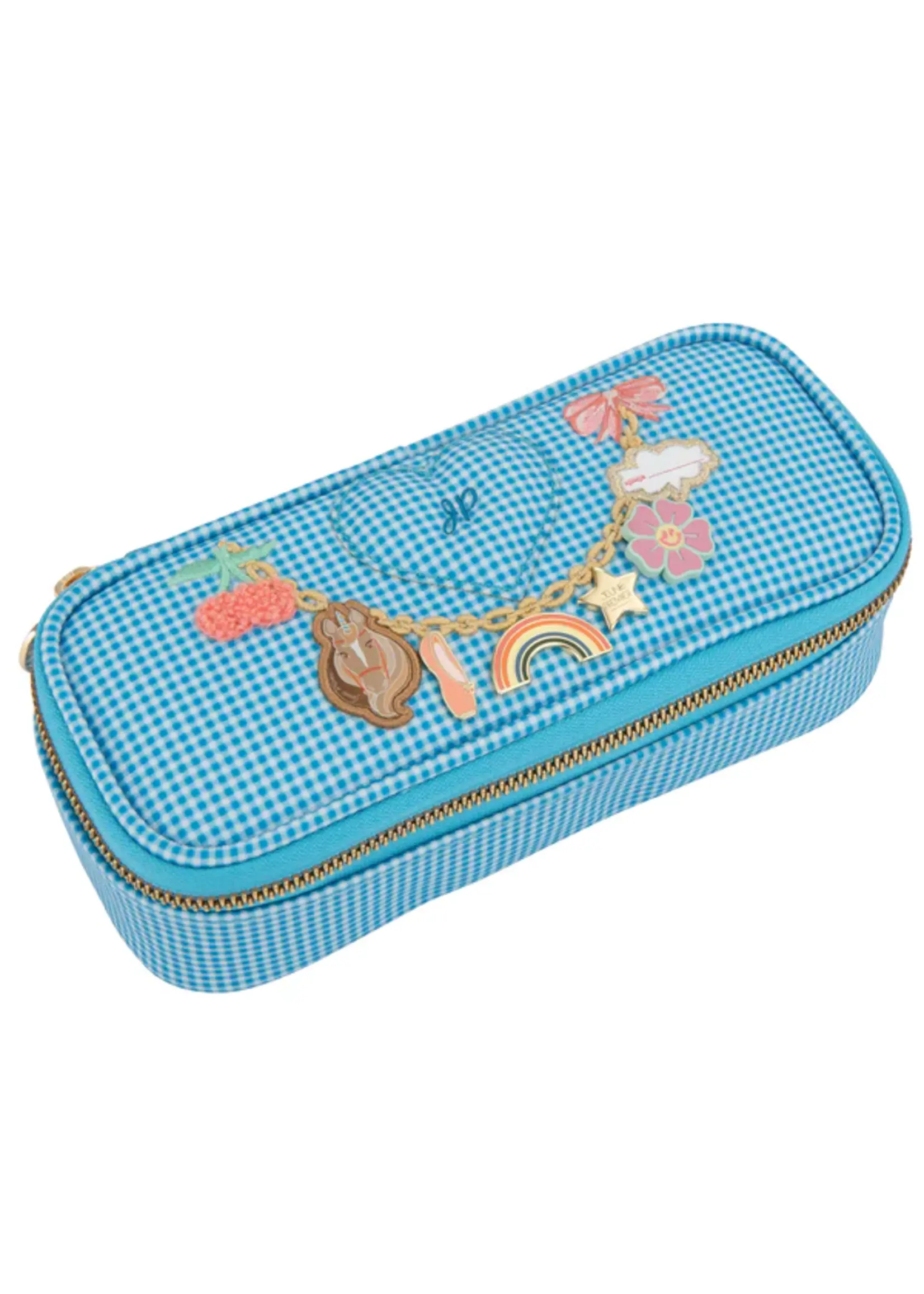 JEUNE PREMIER Pencil Box Vichy Love Blue