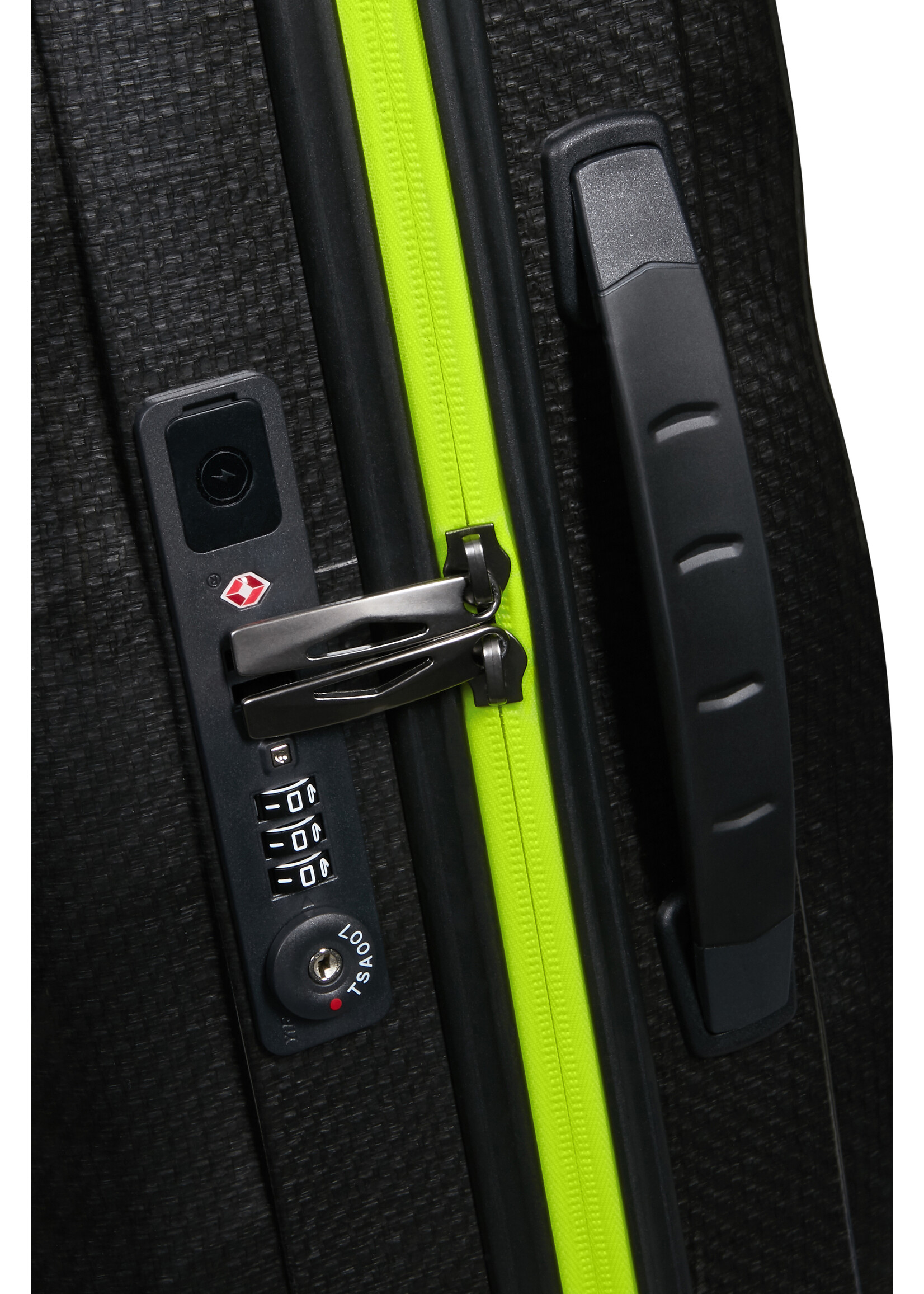 SAMSONITE C-LITE SPINNER 55/20 EXP LTD BLACK/LIME