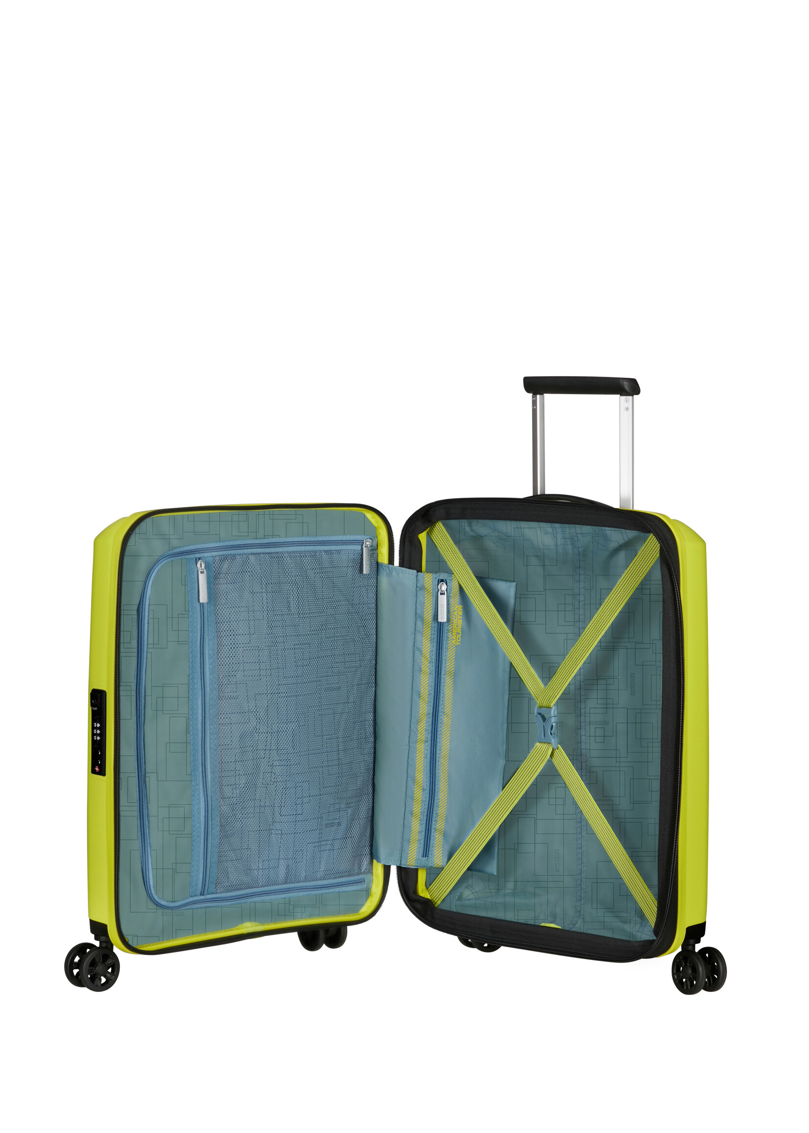 AMERICAN TOURISTER AEROSTEP SPINNER 55 EXP LIGHT LIME