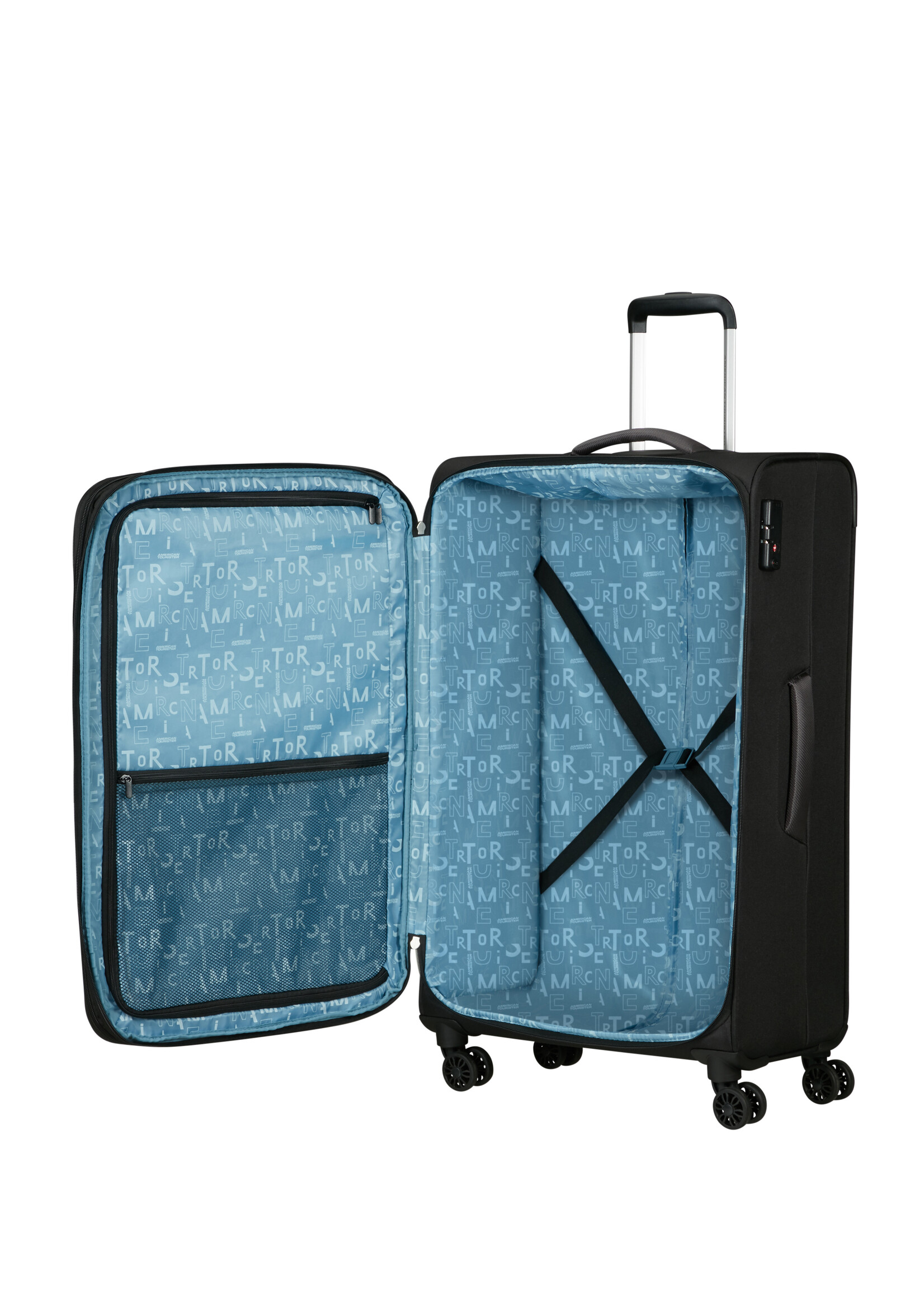 AMERICAN TOURISTER PULSONIC SPINNER 81 EXP ASPHALT BLACK