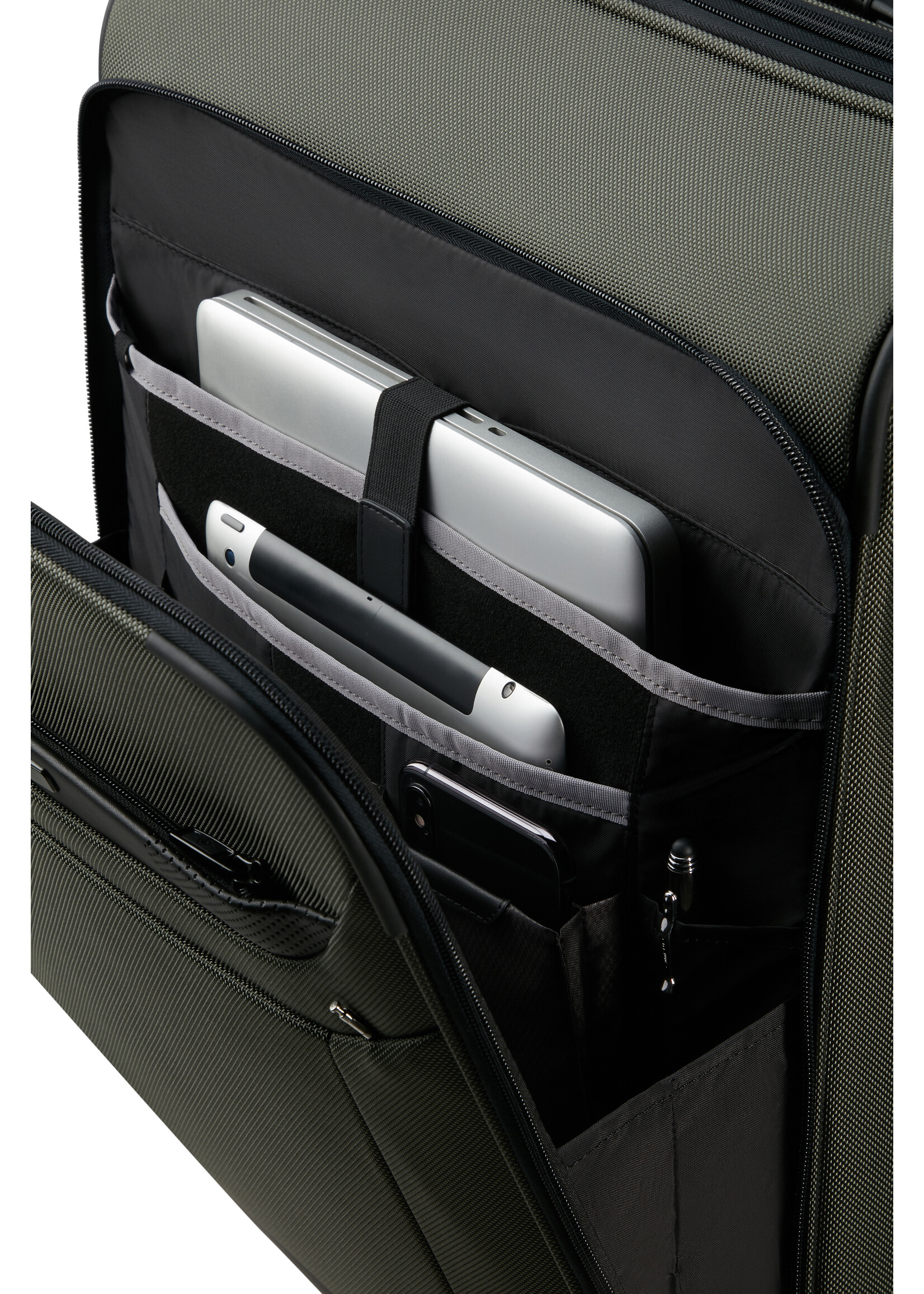 SAMSONITE PRO-DLX 6 SPINNER 55 EXP GREEN