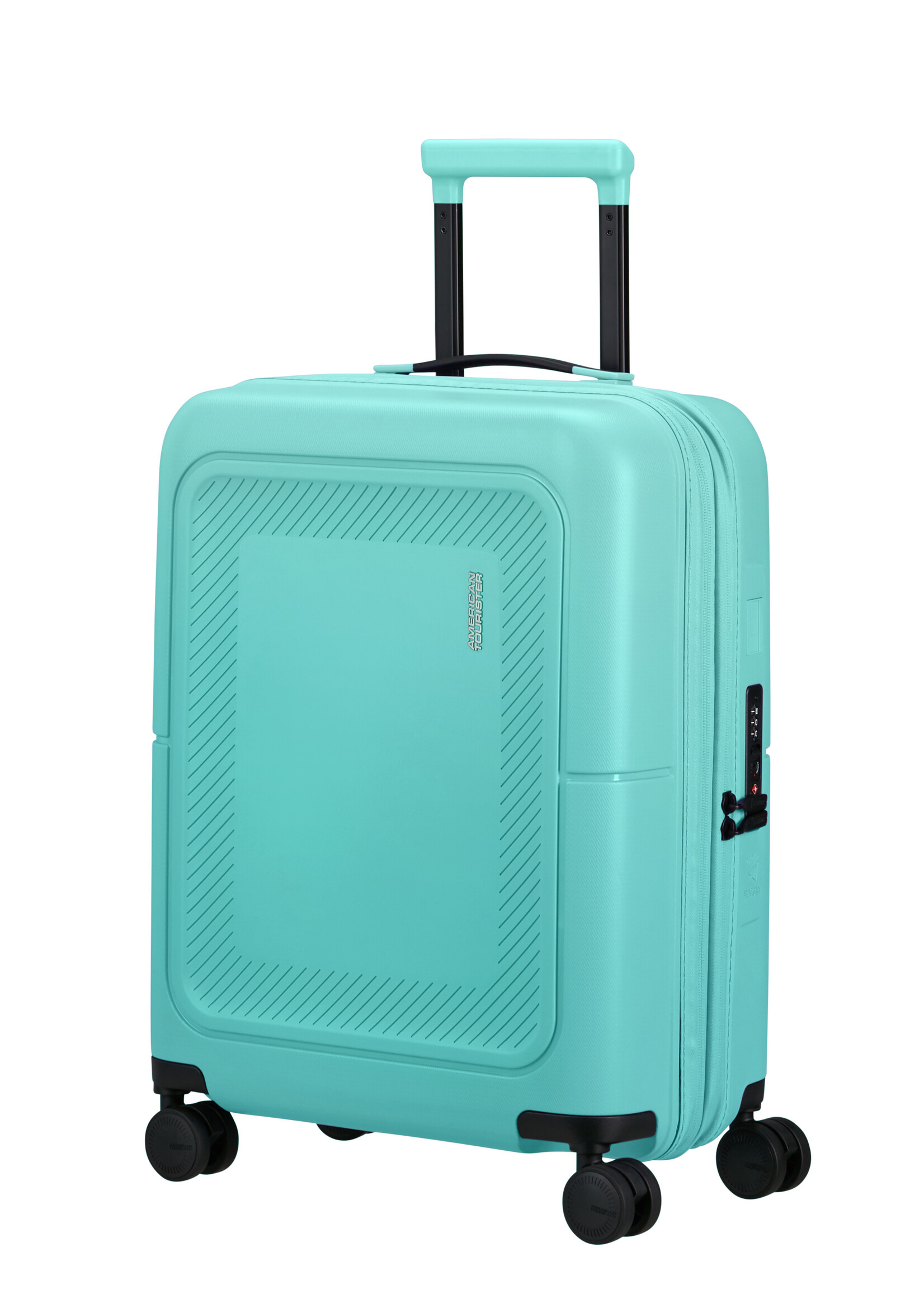 AMERICAN TOURISTER DASHPOP SPINNER 55 EXP AQUA SKY