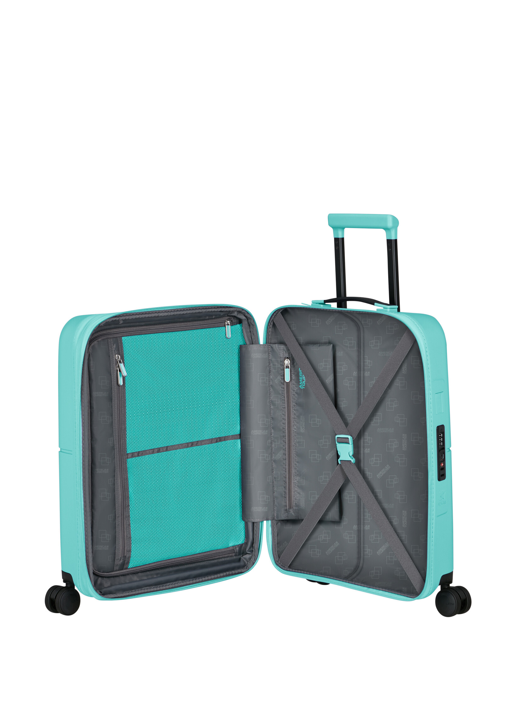 AMERICAN TOURISTER DASHPOP SPINNER 55 EXP AQUA SKY