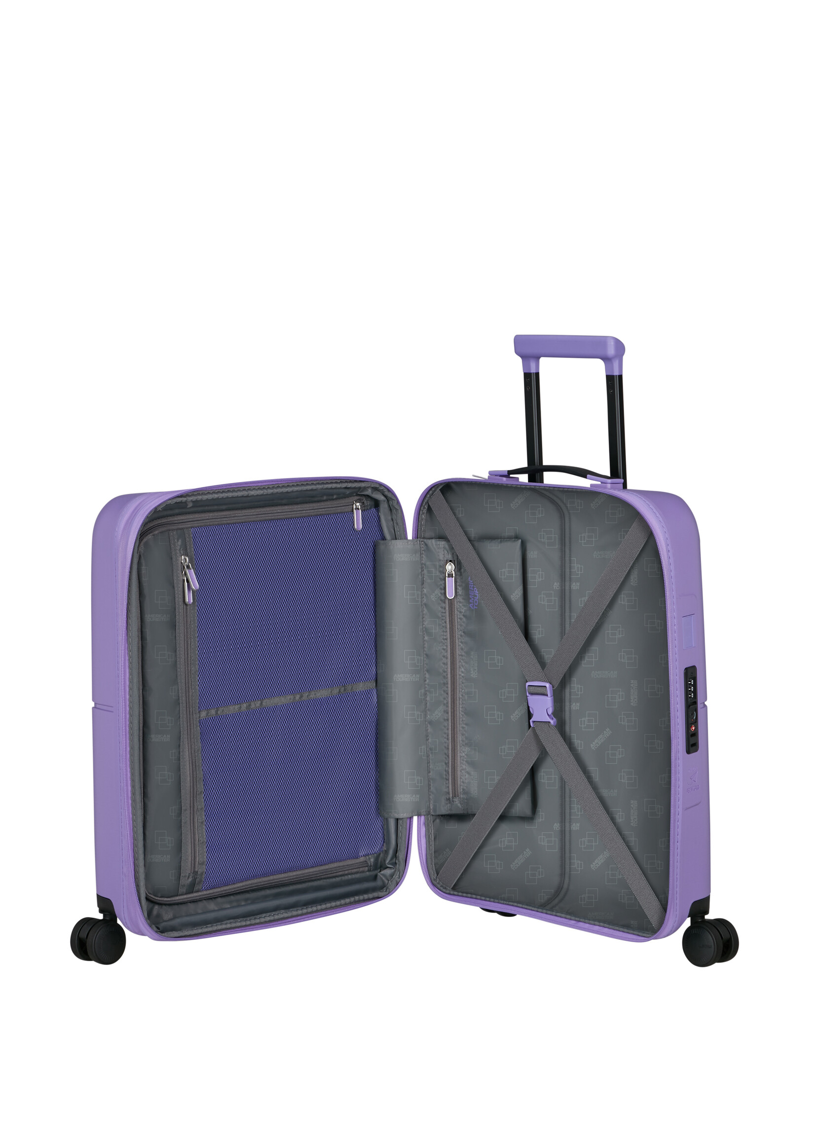 AMERICAN TOURISTER DASHPOP SPINNER 55 EXP VIOLET PURPLE