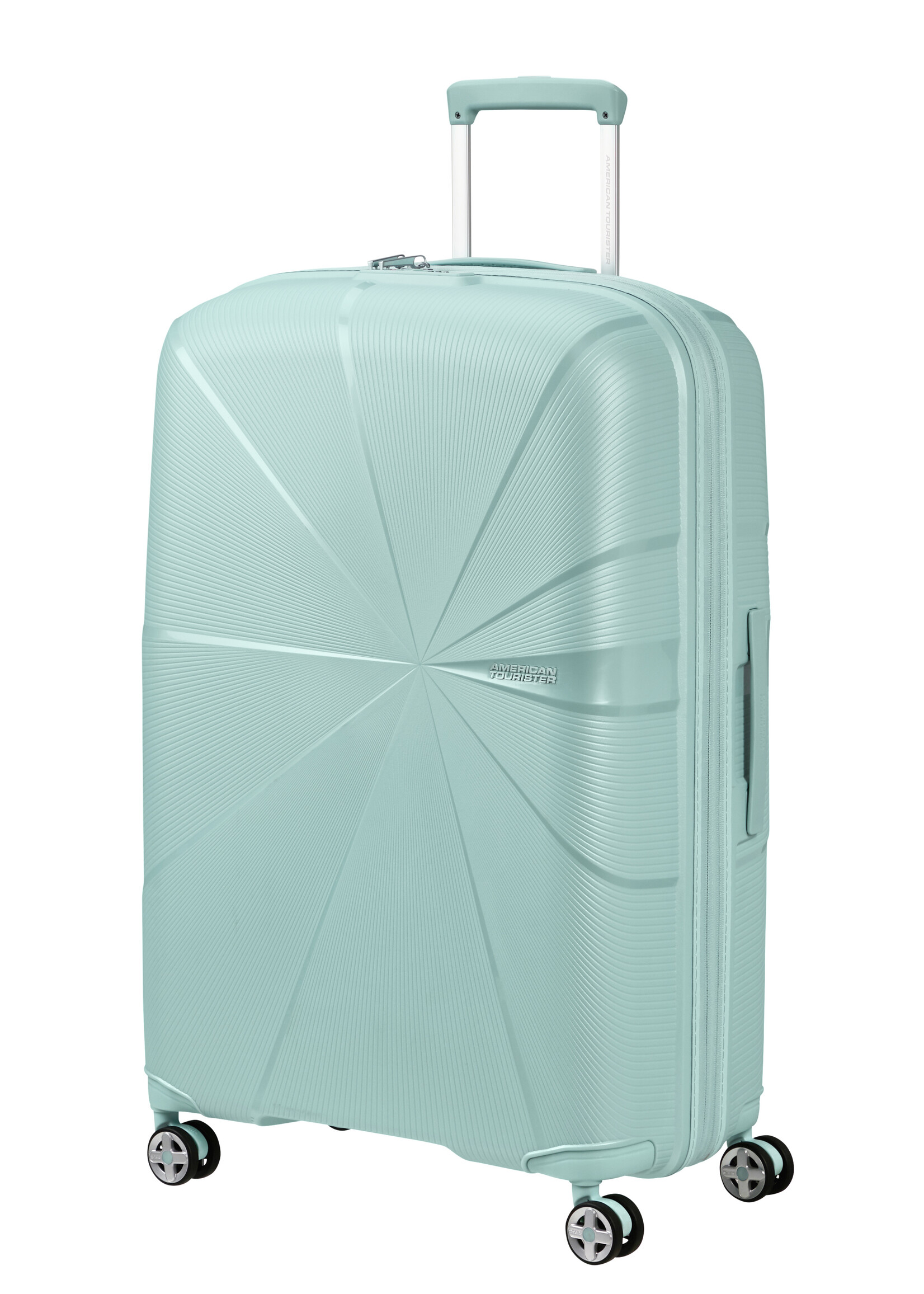 AMERICAN TOURISTER STARVIBE SPINNER 77 EXP METALLIC SURF BLUE