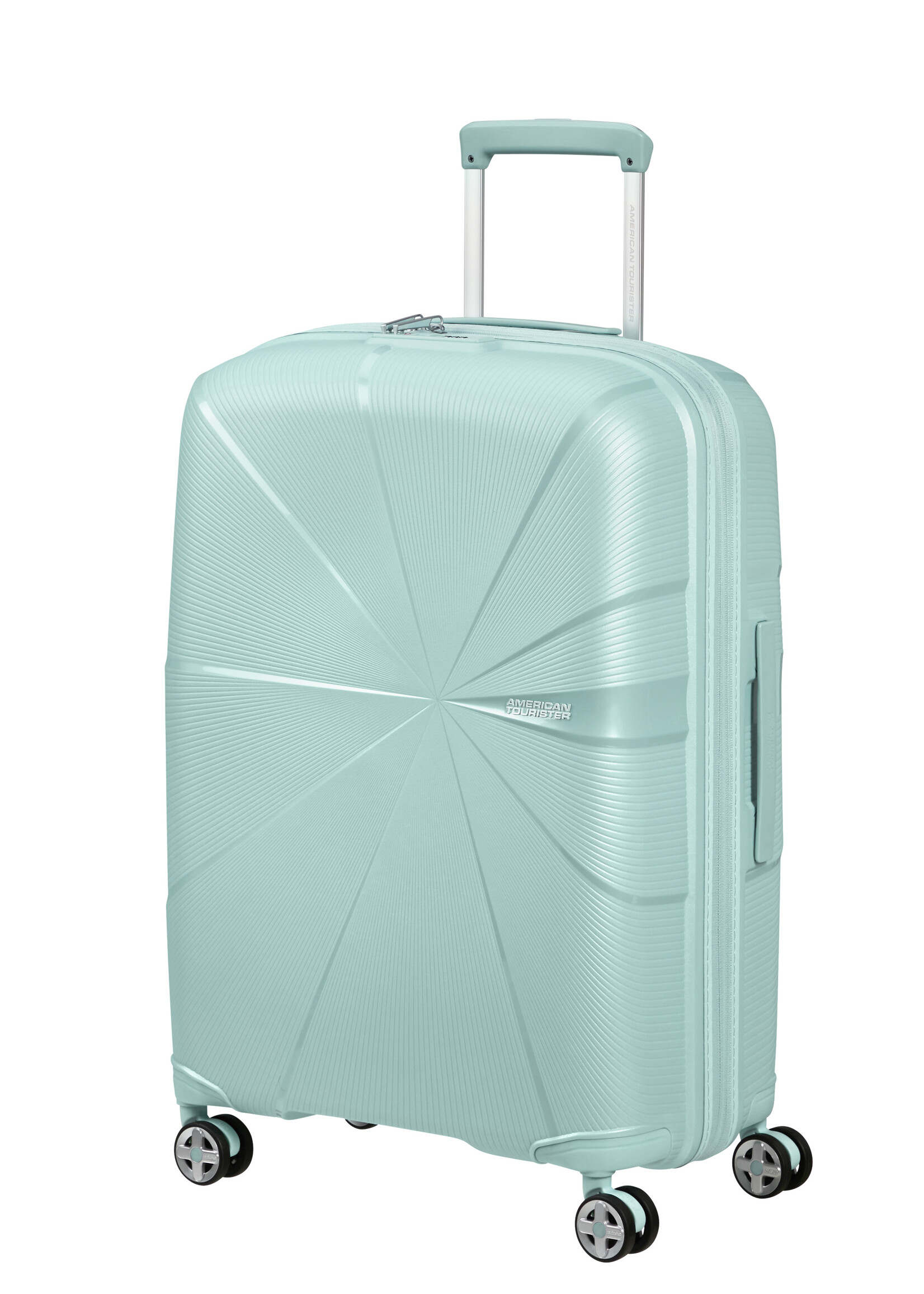 AMERICAN TOURISTER STARVIBE SPINNER 67 EXP METALLIC SURF BLUE