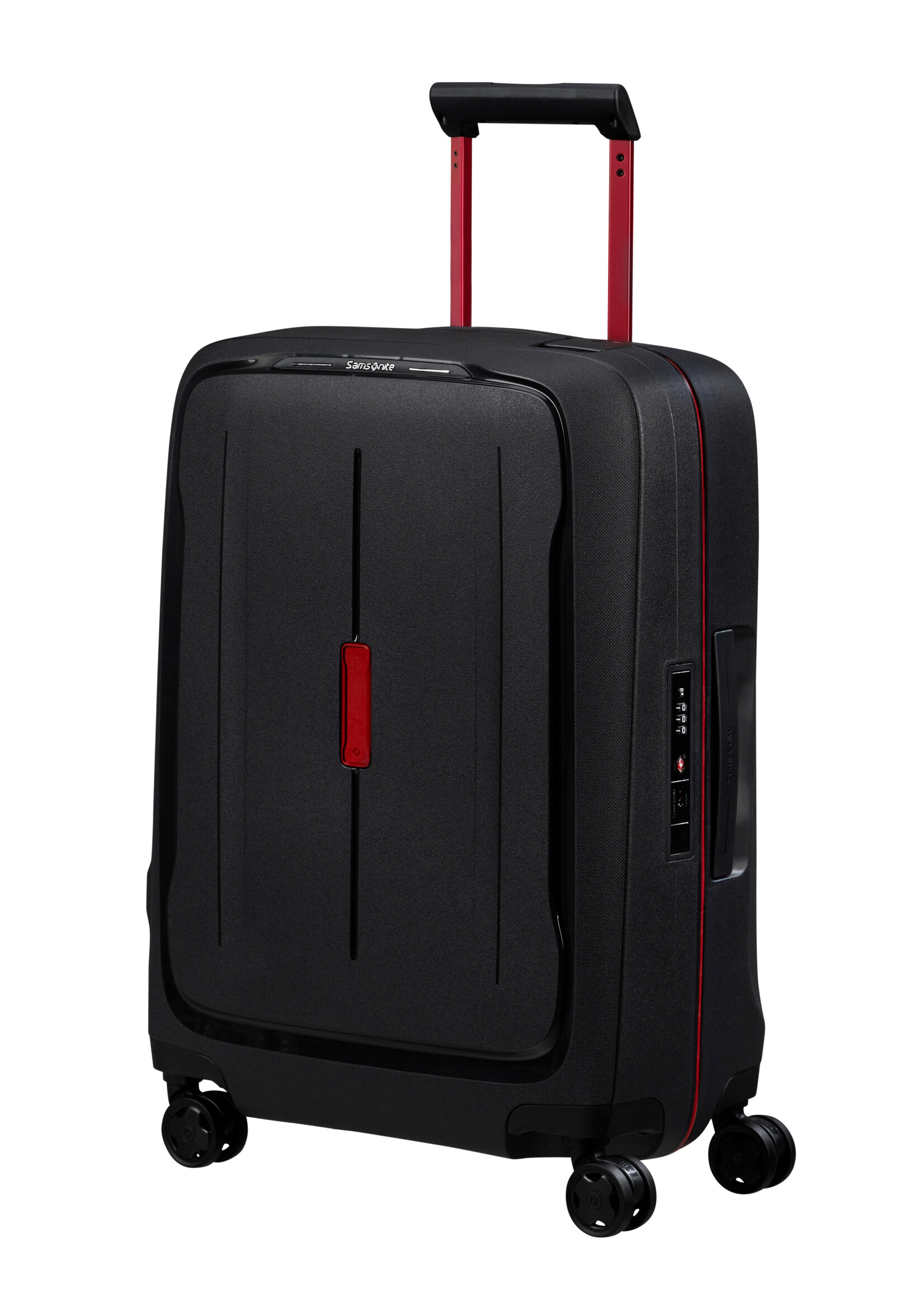 SAMSONITE ESSENS SPINNER 55 CHARCOAL RED