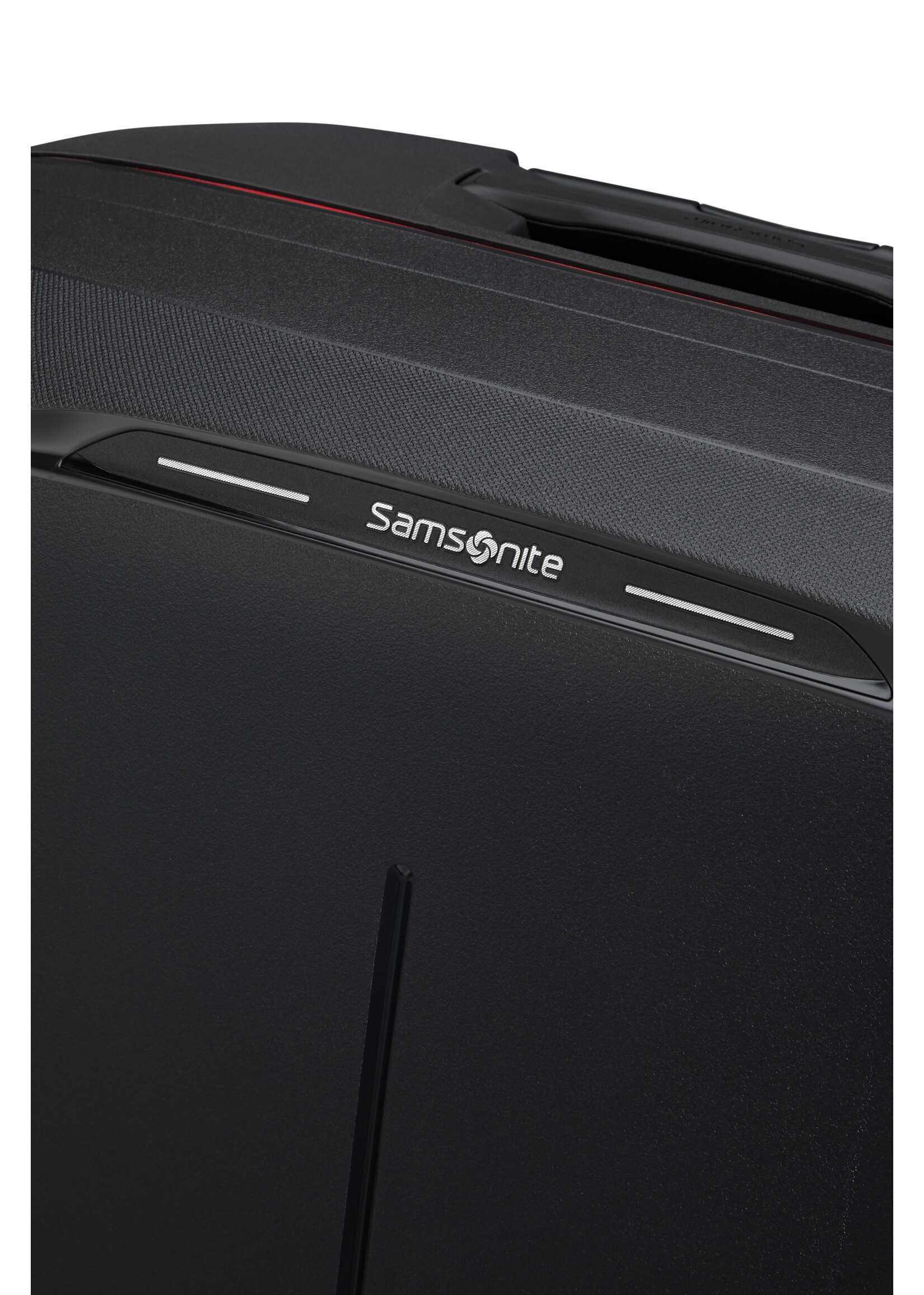 SAMSONITE ESSENS SPINNER 55 CHARCOAL RED