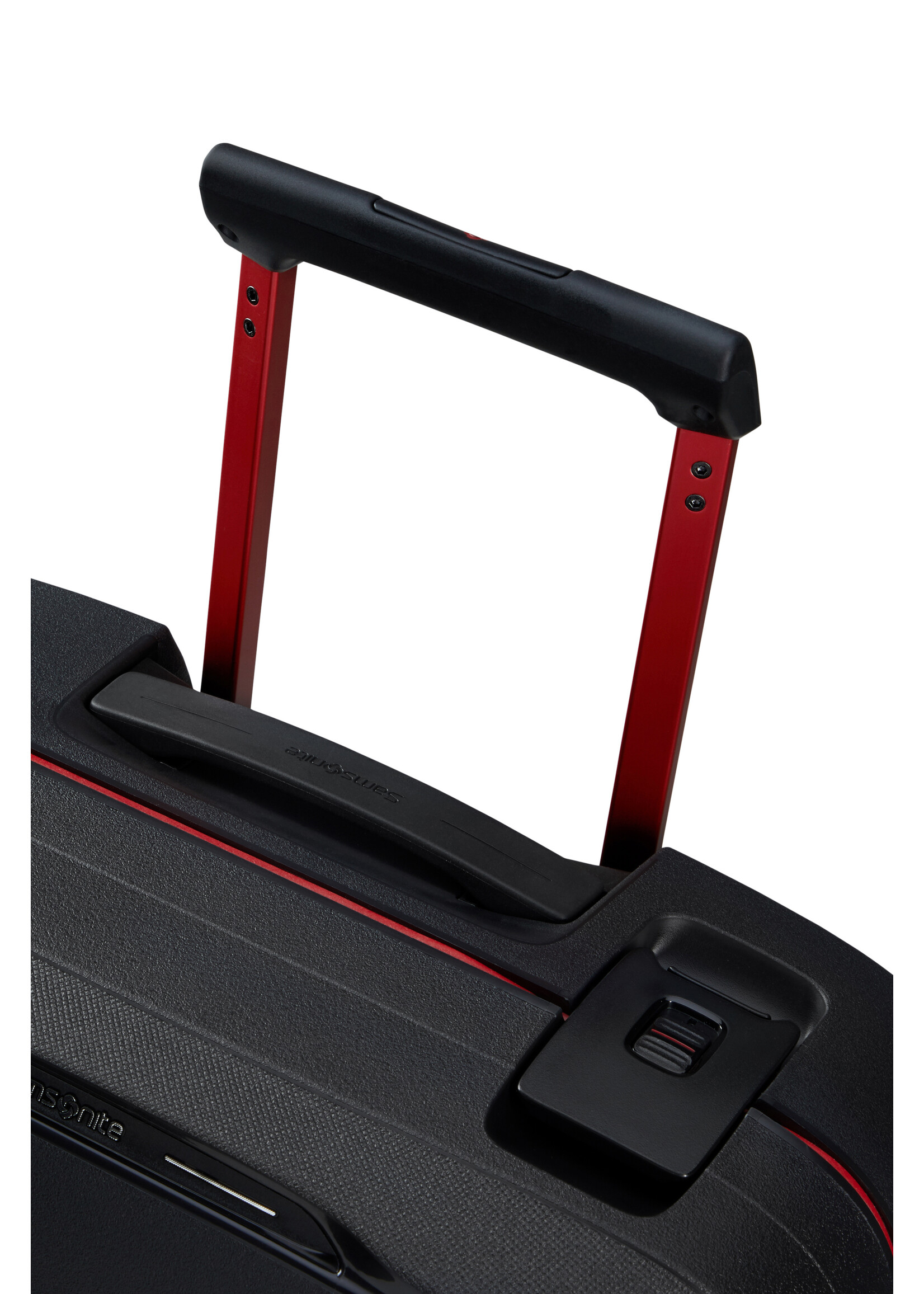 SAMSONITE ESSENS SPINNER 55 CHARCOAL RED