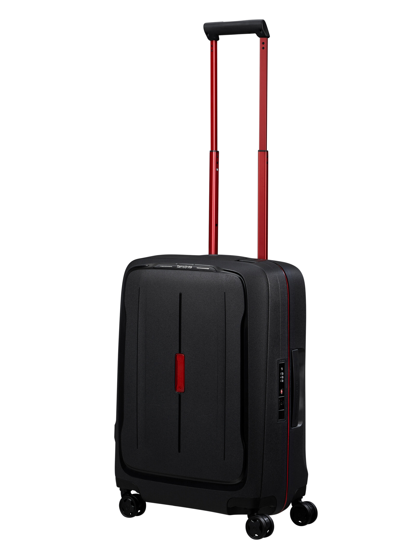 SAMSONITE ESSENS SPINNER 55 CHARCOAL RED