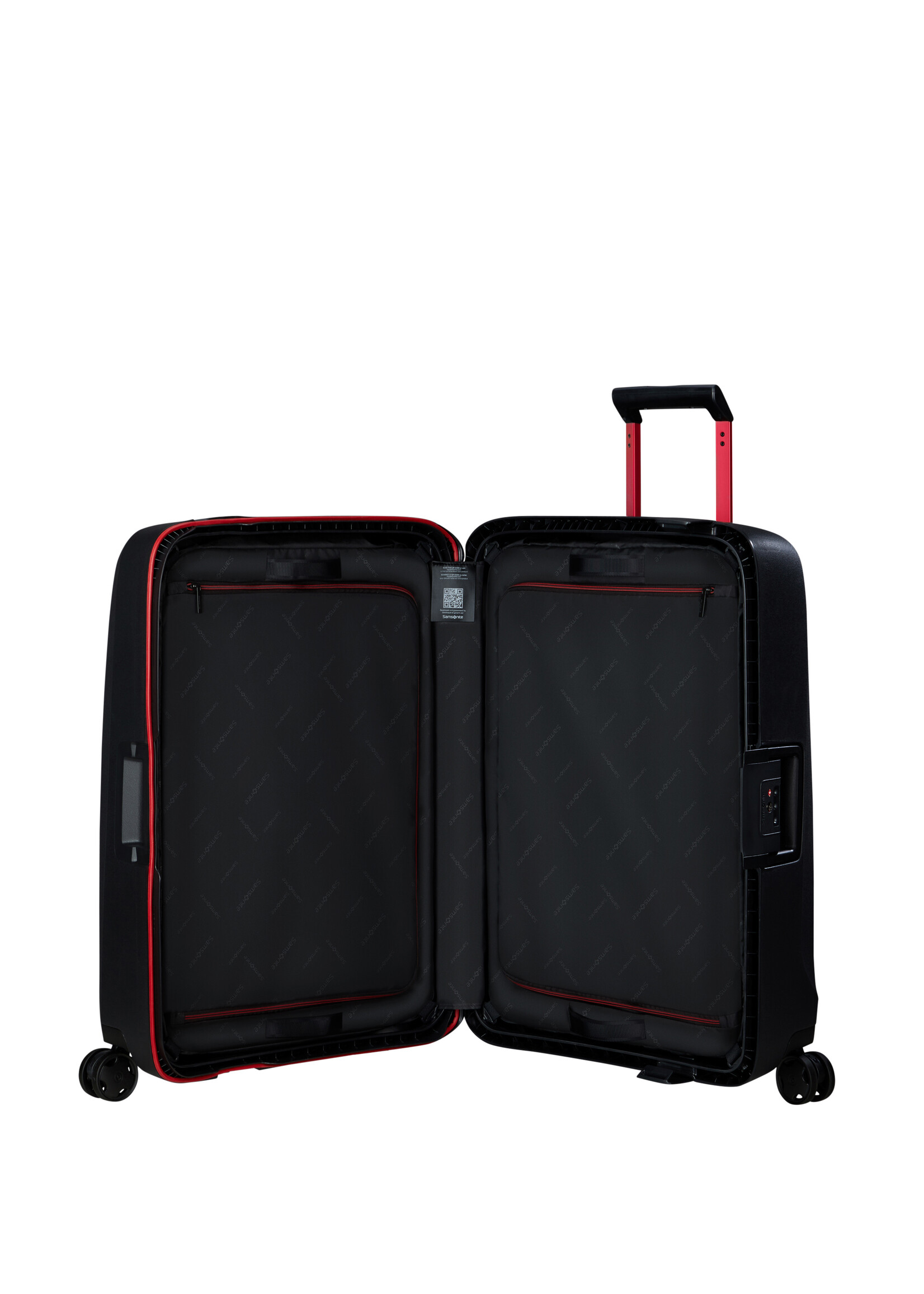 SAMSONITE ESSENS SPINNER 69 CHARCOAL RED