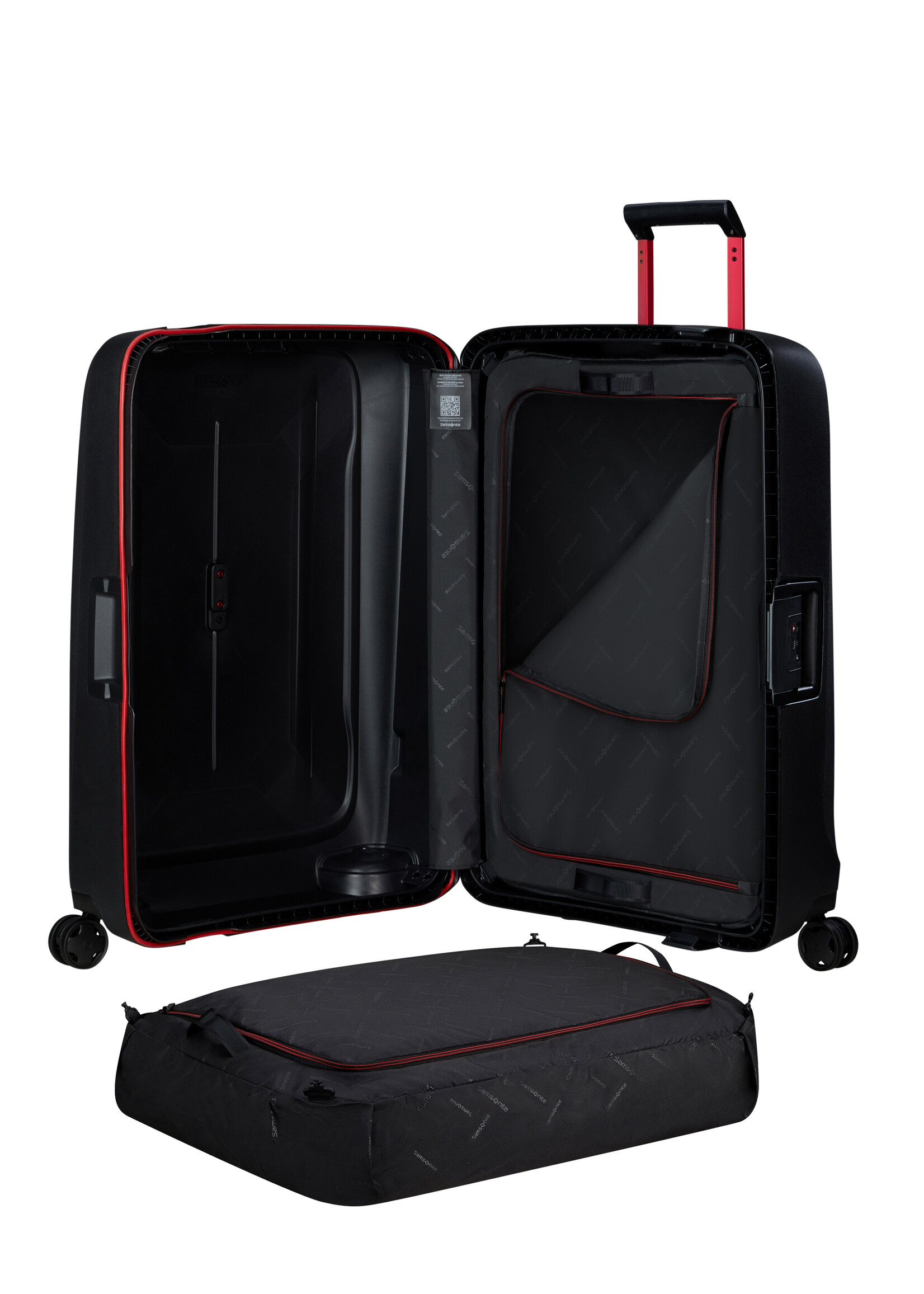 SAMSONITE ESSENS SPINNER 75 CHARCOAL RED