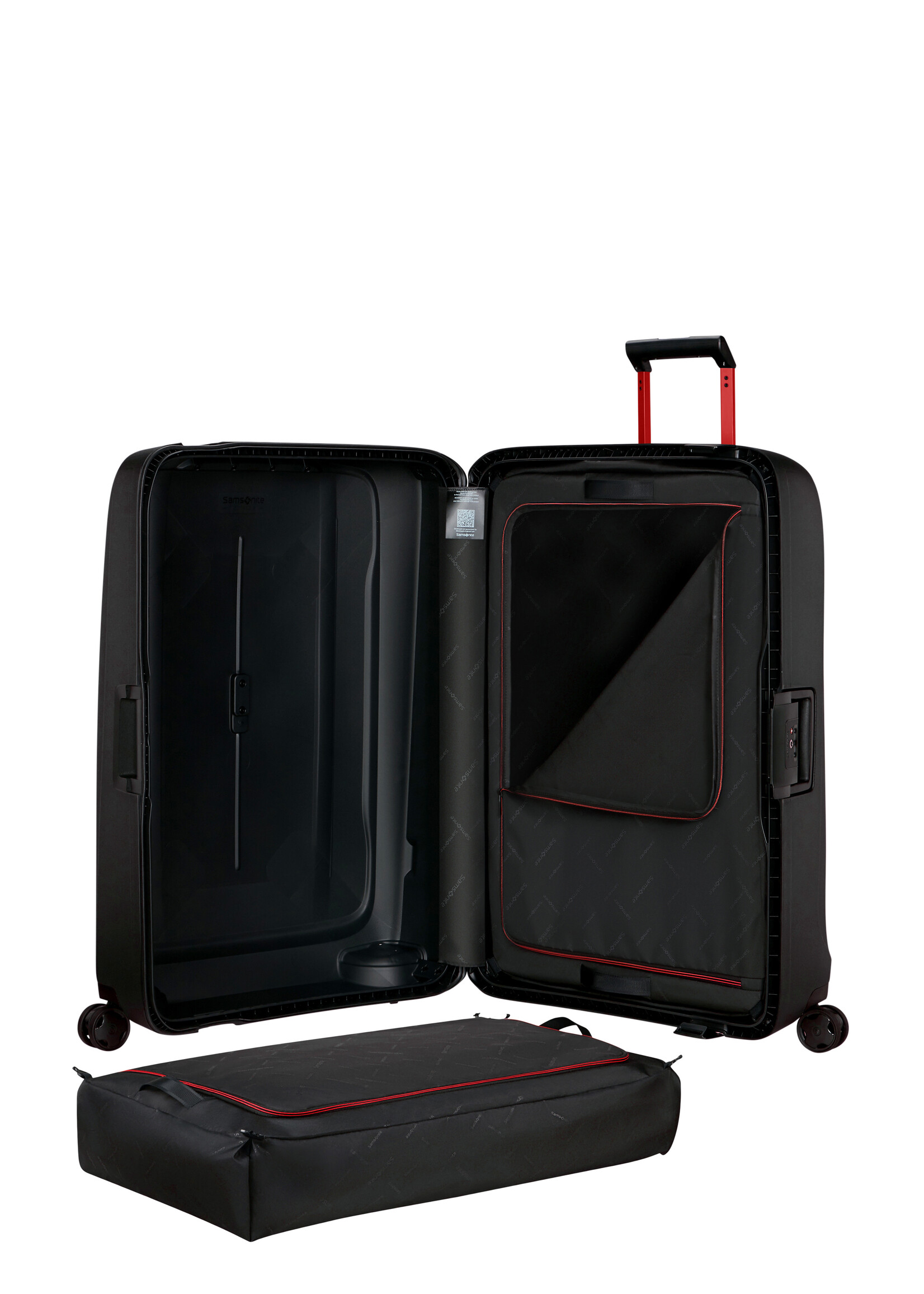 SAMSONITE ESSENS SPINNER 81 CHARCOAL RED