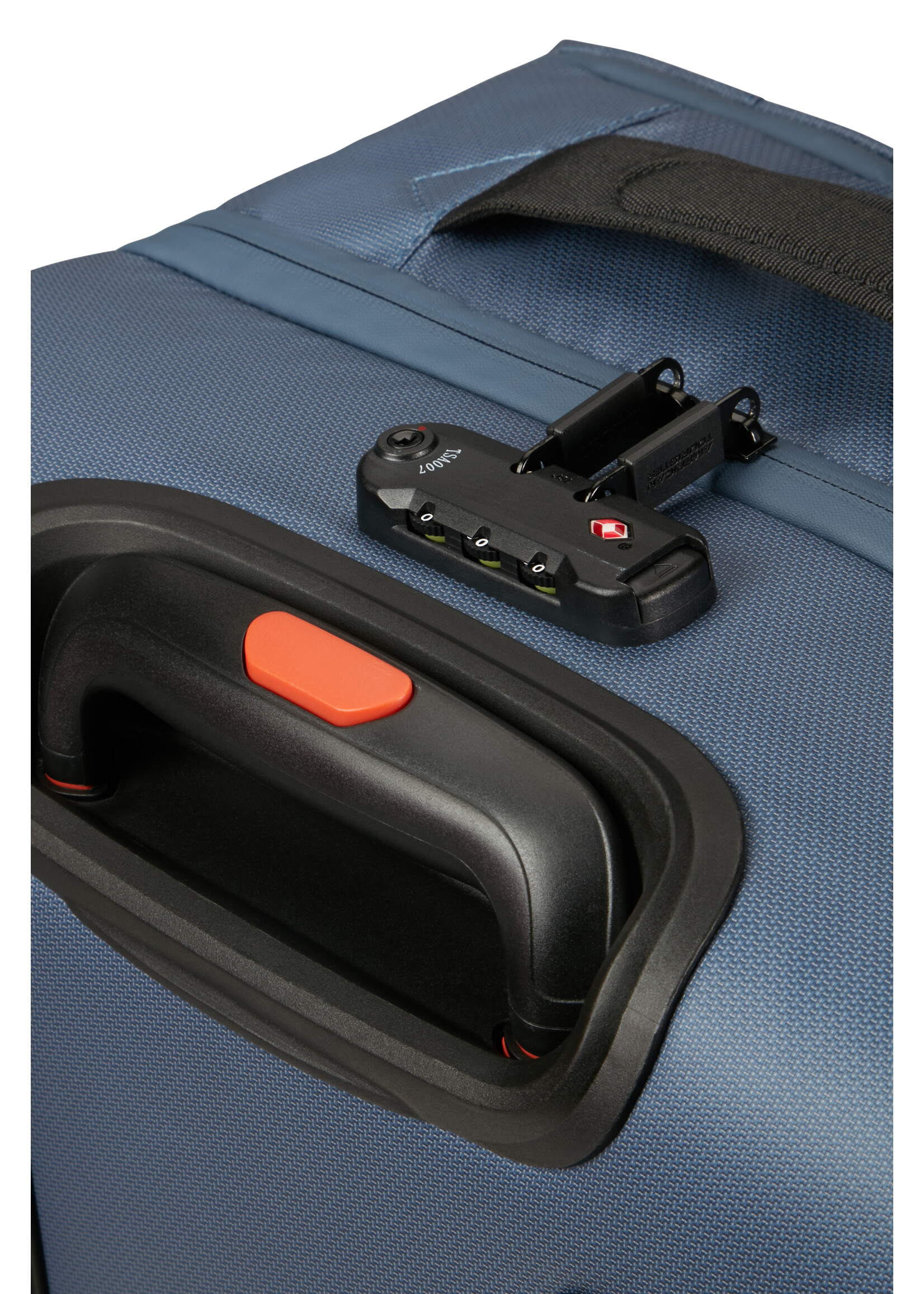 AMERICAN TOURISTER URBAN TRACK DUFFLE WHEELS L COATED NAVY/ORANGE