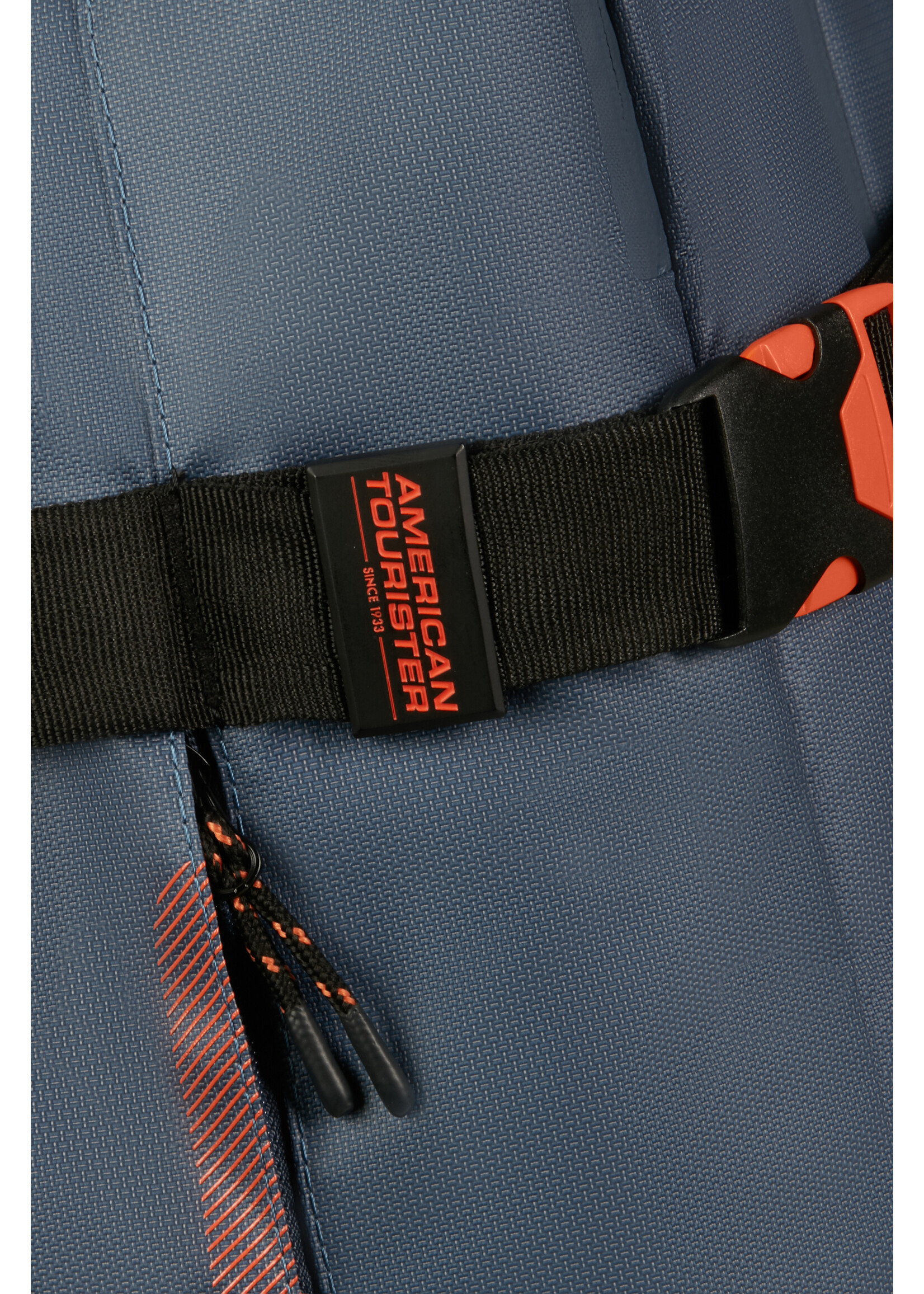 AMERICAN TOURISTER URBAN TRACK DUFFLE WHEELS S COATED NAVY/ORANGE