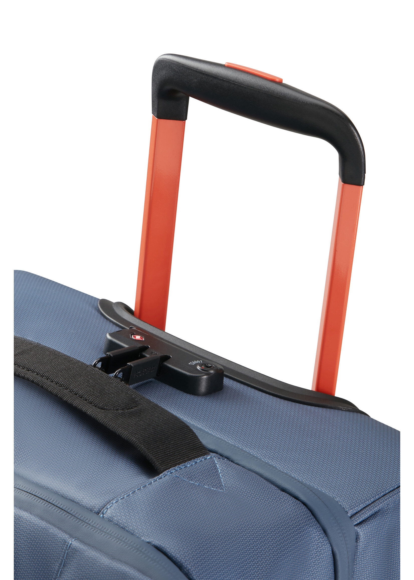 AMERICAN TOURISTER URBAN TRACK DUFFLE WHEELS S COATED NAVY/ORANGE