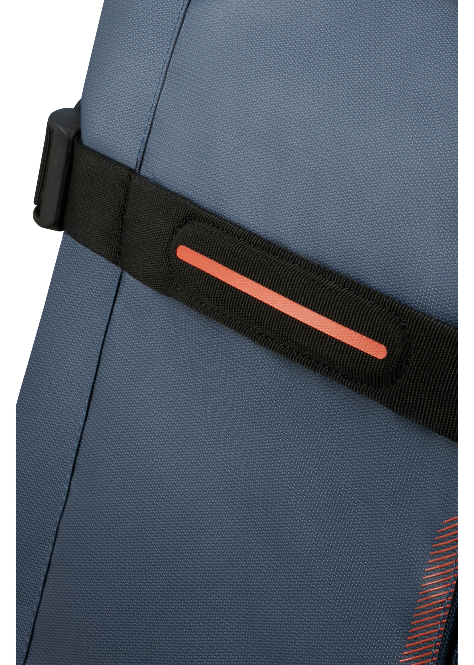 AMERICAN TOURISTER URBAN TRACK DUFFLE WHEELS S COATED NAVY/ORANGE