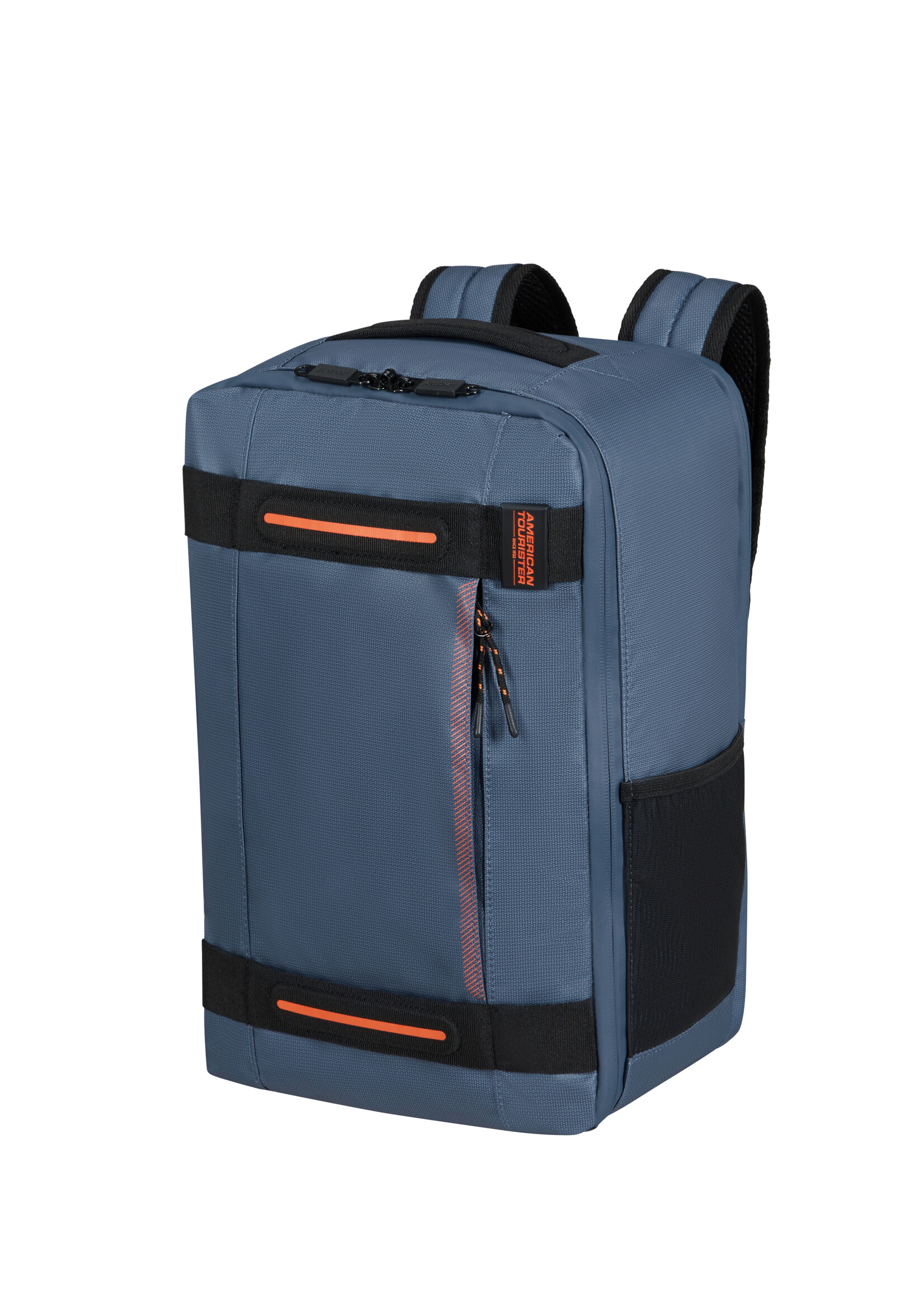 AMERICAN TOURISTER URBAN TRACK CABIN BACKPACK COATED NAVY/ORANGE
